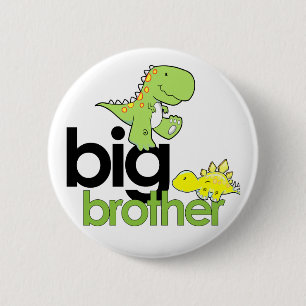 Badge Rond 5 Cm frère de dinosaures