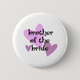 Badge Rond 5 Cm Frère de la jeune mariée