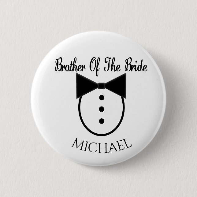 Badge Rond 5 Cm Frère de la mariée (Devant)