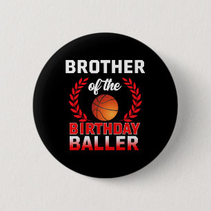 Badge Rond 5 Cm Frère De L'Anniversaire Byller Bysketbyll Thème Bd