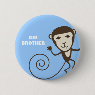 Badge Rond 5 Cm Frère de singe lunatique