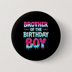 Badge Rond 5 Cm Frère du garçon d'anniversaire Glace Baseball Fam