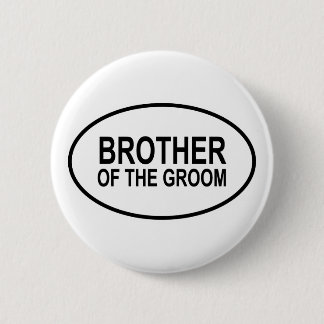 Badge Rond 5 Cm Frère du marié épousant l'ovale