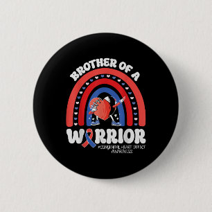 Badge Rond 5 Cm Frère D'Un Guerrier De L'Enfant Coeur Congénital D
