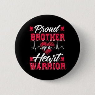 Badge Rond 5 Cm Frère D'Un Guerrier Du Coeur Sensibilisation À L'É