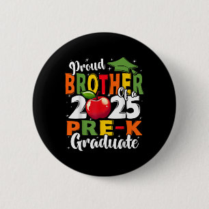 Badge Rond 5 Cm Frère fier et drôle d'un diplômé de pré-maternelle