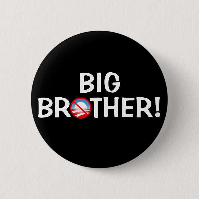 Badge Rond 5 Cm Frère ! - Obama (Devant)