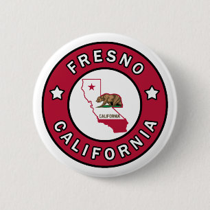Badge Rond 5 Cm Fresno California
