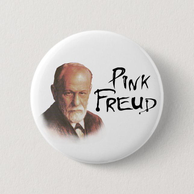 Badge Rond 5 Cm Freud rose (Devant)