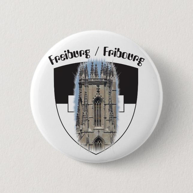 Badge Rond 5 Cm Fribourg (Devant)