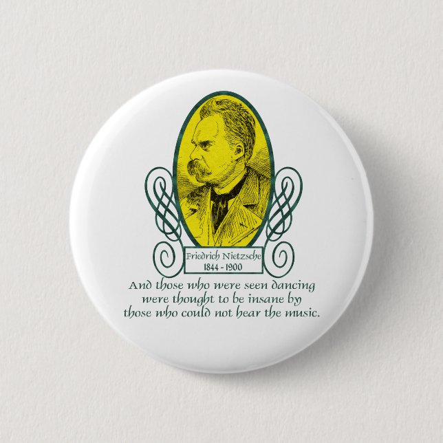 Badge Rond 5 Cm Friedrich Nietzsche (Devant)