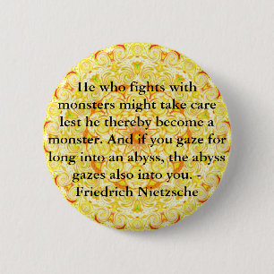 Badge Rond 5 Cm Friedrich Nietzsche - citation profonde