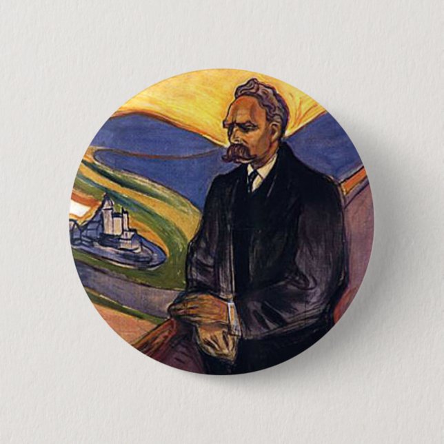 Badge Rond 5 Cm Friedrich Nietzsche Edvard Munch (Devant)