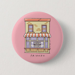 Badge Rond 5 Cm FRIENDS™   Café Central Perk Dessin Animé