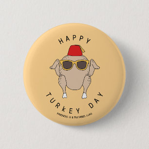 Badge Rond 5 Cm FRIENDS™ Joyeuse fête de la dinde