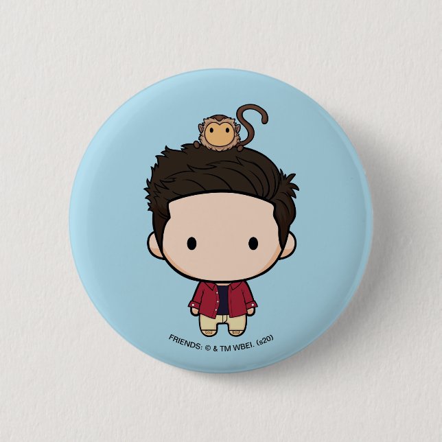 Badge Rond 5 Cm FRIENDS™ | Ross Chibi (Devant)