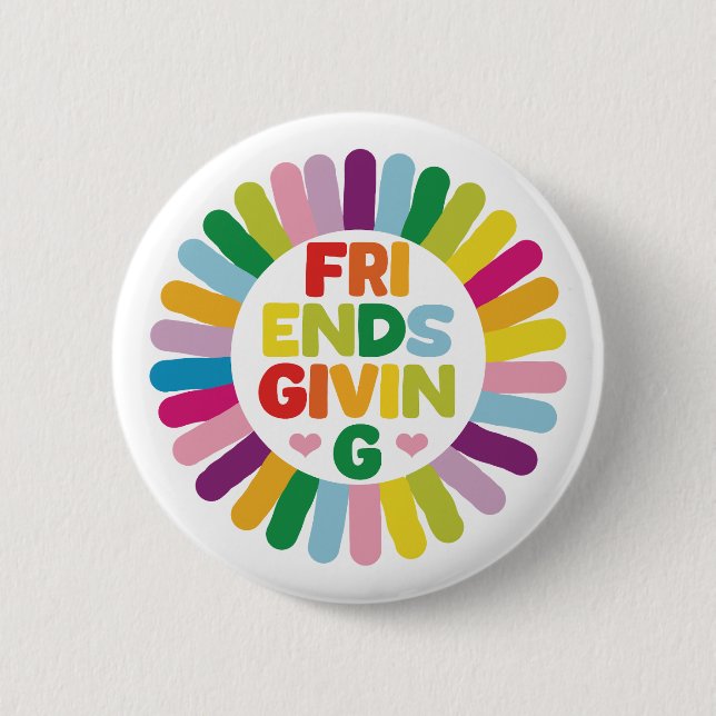 Badge Rond 5 Cm Friendsgiving (Devant)