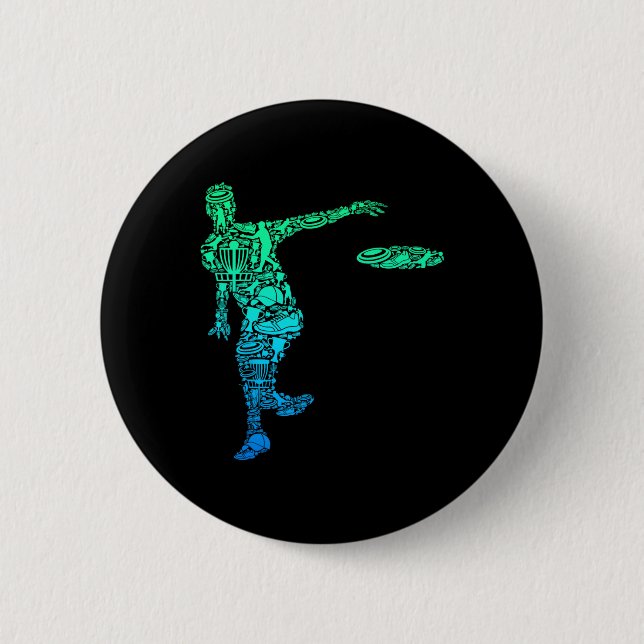 Badge Rond 5 Cm Frisbee de golf pour hommes et garçons  (Devant)