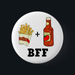 Badge Rond 5 Cm frites et Ketchup BFF<br><div class="desc">T-shirts et cadeaux amusants avec un humour alimentaire,  frites et ketchup seront les meilleurs amis pour toujours ou BFF! ! !</div>