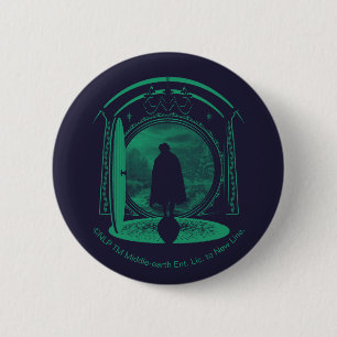 Badge Rond 5 Cm FRODO™ quittant la silhouette de LA TERRE DES HOBB
