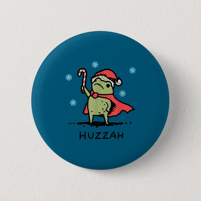 Badge Rond 5 Cm Frog Huzzah Frog Knight Funny Sword Meme Quote Chr (Devant)