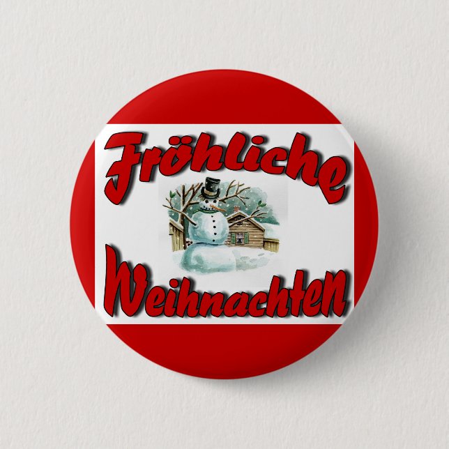 Badge Rond 5 Cm Fröhliche Weihnachten (Devant)
