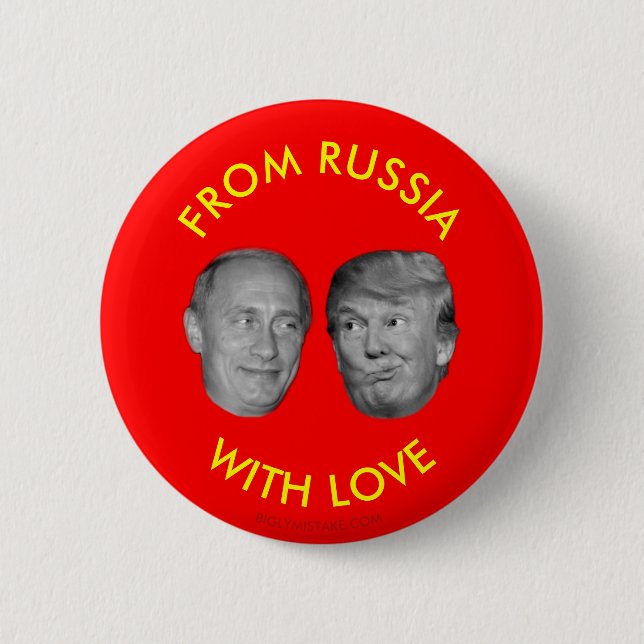 BADGE ROND 5 CM FROM RUSSIA WITH LOVE (Devant)