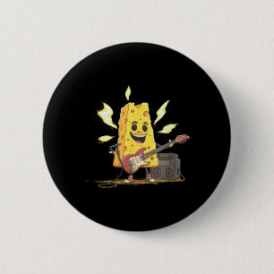 Badge Rond 5 Cm Fromage Rock avec graphique d'amplificateur et de