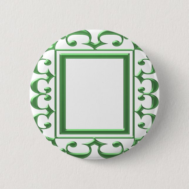 Badge Rond 5 Cm Frontière décorative VERTE : Pensez les (Devant)