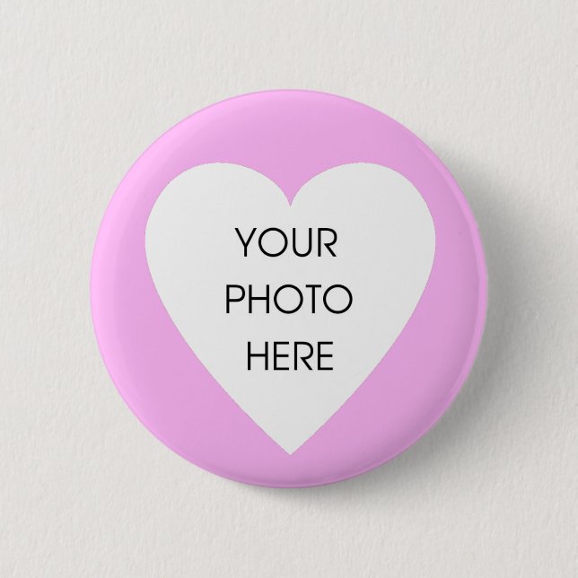 Badge Rond 5 Cm Frontière rose faite sur commande de coeur… - (Devant)