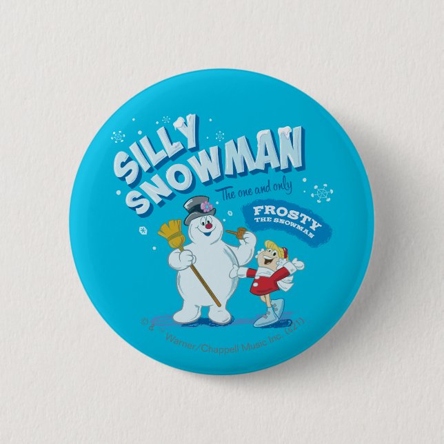 Badge Rond 5 Cm Frosty the Snowman™ | "Silly Snowman" (Devant)