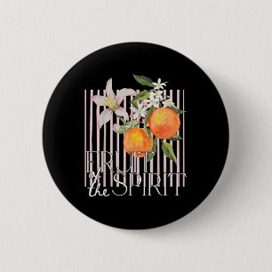 Badge Rond 5 Cm Fruit Chrétien De L'Esprit Vintage Fruit Orange
