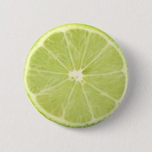 Badge Rond 5 Cm Fruit de citron vert tranche fraîche
