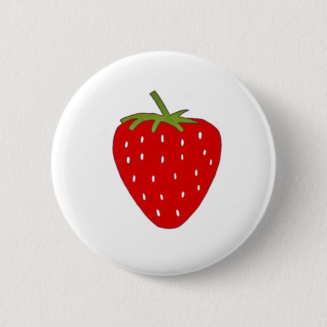 Badge Rond 5 Cm Fruit fraise (Devant)