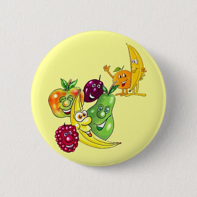 Badge Rond 5 Cm Fruit nutritionnel sain (Devant)