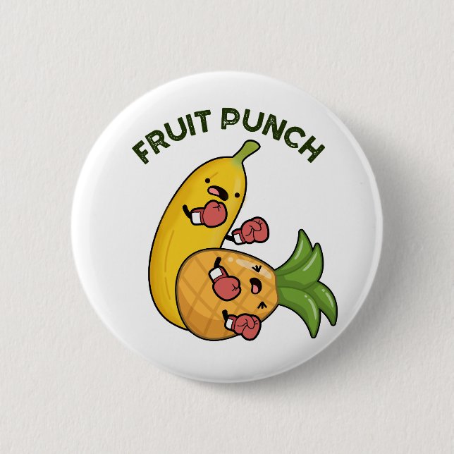 Badge Rond 5 Cm Fruit Punch Drôle Boisson Pun (Devant)