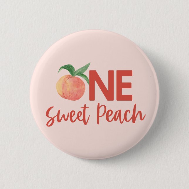 Badge Rond 5 Cm Fruit rose pâle 1er anniversaire (Devant)