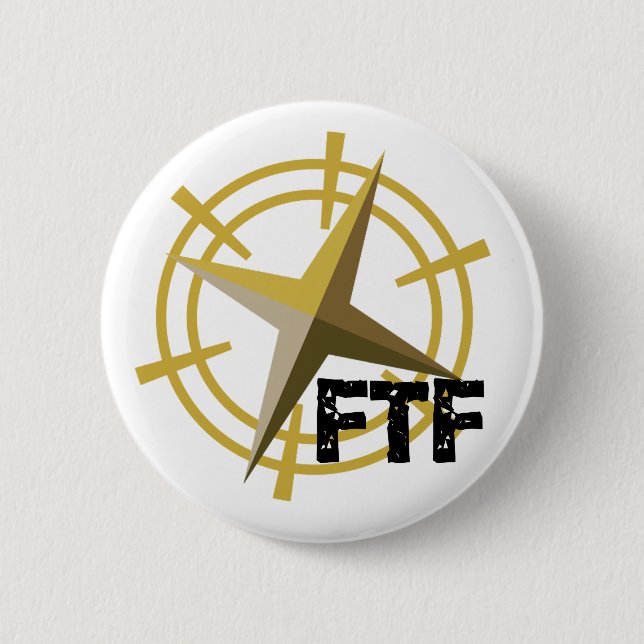 Badge Rond 5 Cm FTF avec la boussole (Devant)