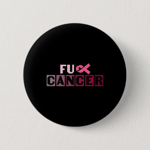 Badge Rond 5 Cm FU Pink Ribbon Sensibilisation au cancer du sein