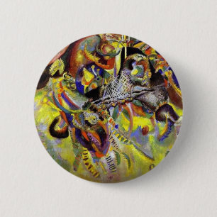 Badge Rond 5 Cm Fugue peinture Abstraite par Kandinsky
