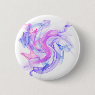 Badge Rond 5 Cm Fumée Abstraite sur l'eau