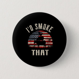 Badge Rond 5 Cm Fumer ce drôle de cadeau patriote pour barbecue et
