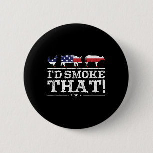 Badge Rond 5 Cm Fumer La Chemise Du Barbecue Qui Viande Pitmaster