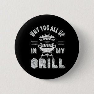 Badge Rond 5 Cm Fumeur De Barbecue Rétro Vintage Pourquoi Vous Ête