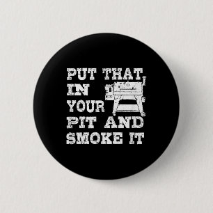 Badge Rond 5 Cm Fumeur De Pellet Drôle Grill Cadeau Barbecue Pour 