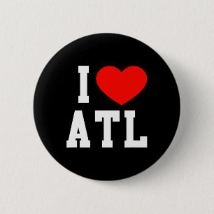 Badge Rond 5 Cm Fun Amour Atlanta Géorgie Souvenir Vacances Atl Gi