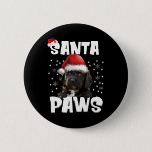 Badge Rond 5 Cm Fun Apoo lumières de Noël Arbre Amoureux des chien