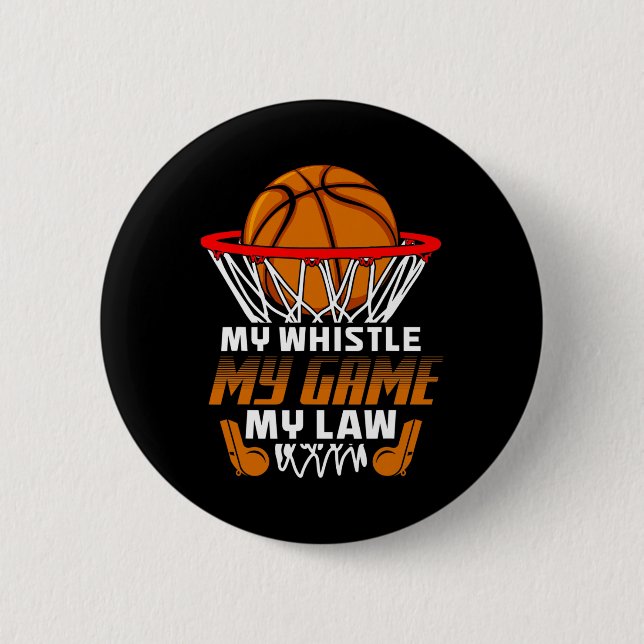 Badge Rond 5 Cm Fun Basketball Citations de référence Gift I Hoops (Devant)