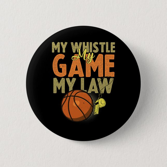 Badge Rond 5 Cm Fun Basketball Réf 1 (Devant)