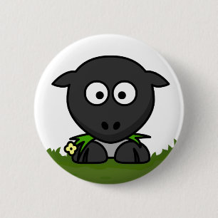 Badge Rond 5 Cm Fun Cartoon Round Sheep